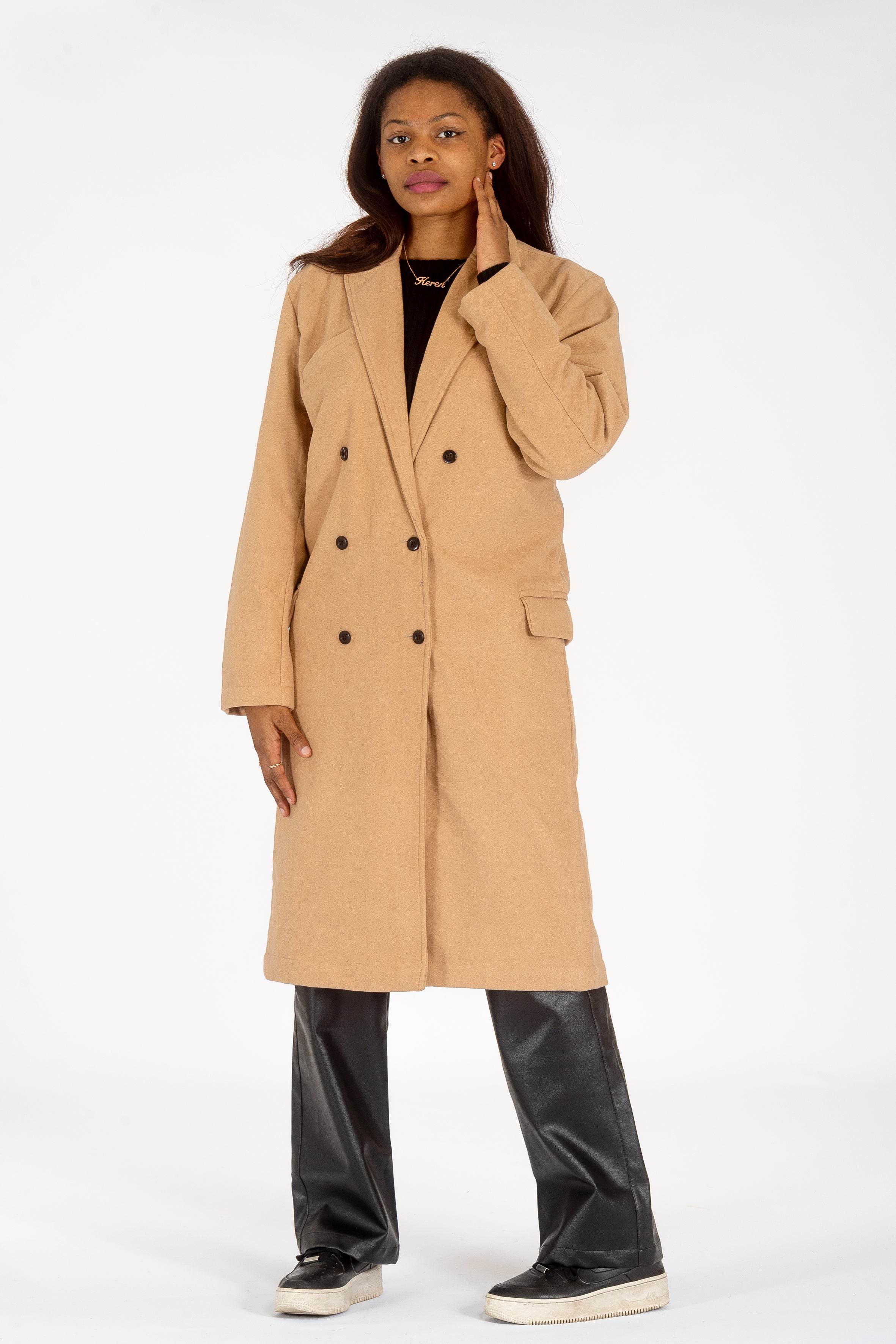 Manteau long boutons croisés tall